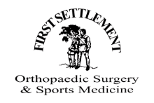 First Settlement Orthopaedic Surgery and Sports Medicine logo emblem on a white background